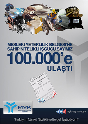 100.000. MYK Mesleki Yeterlilik Belgesi Kutlandı